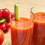 Hartige smoothie van tomaat en paprika